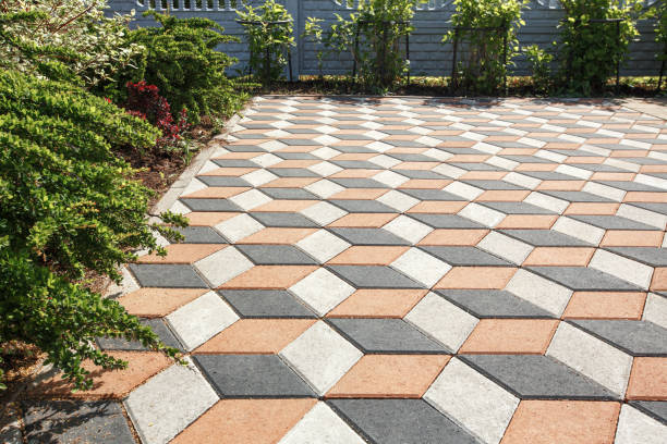3D cube pattern diamond pavers
